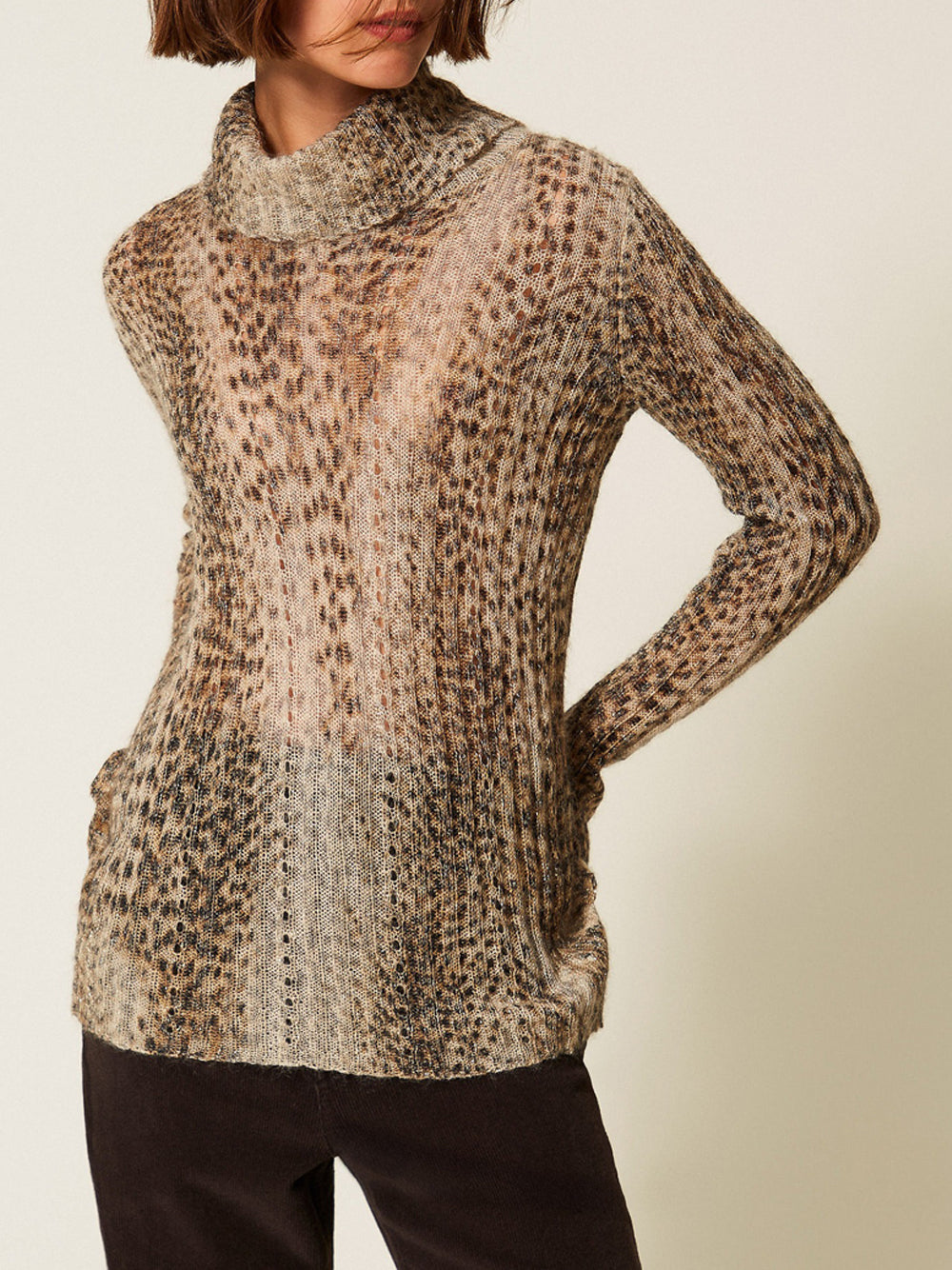 Dolcevita Twin Set da Donna - Marrone Marrone