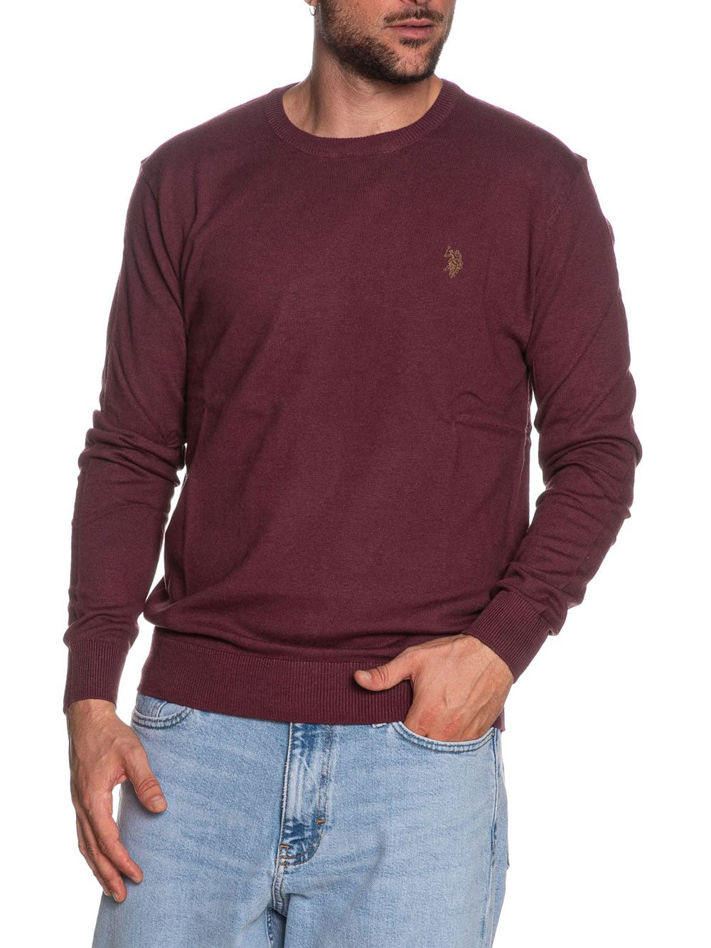 Pullover U.S. Polo Assn. Leon da Uomo - Bordeaux