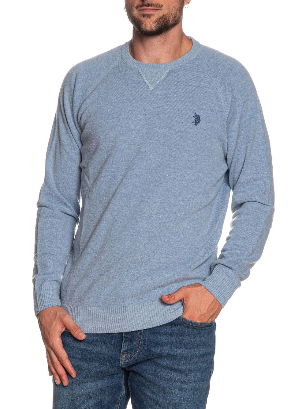 Pullover U.S. Polo Assn. Harv da Uomo - Celeste