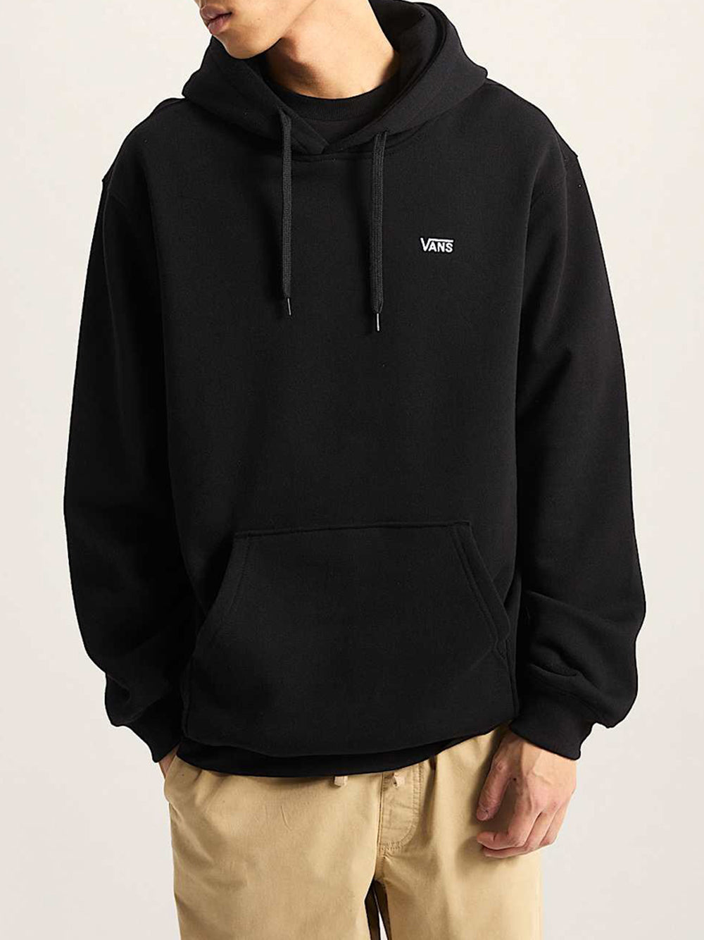 Felpa Cappuccio Vans Left Chest da Uomo - Nero