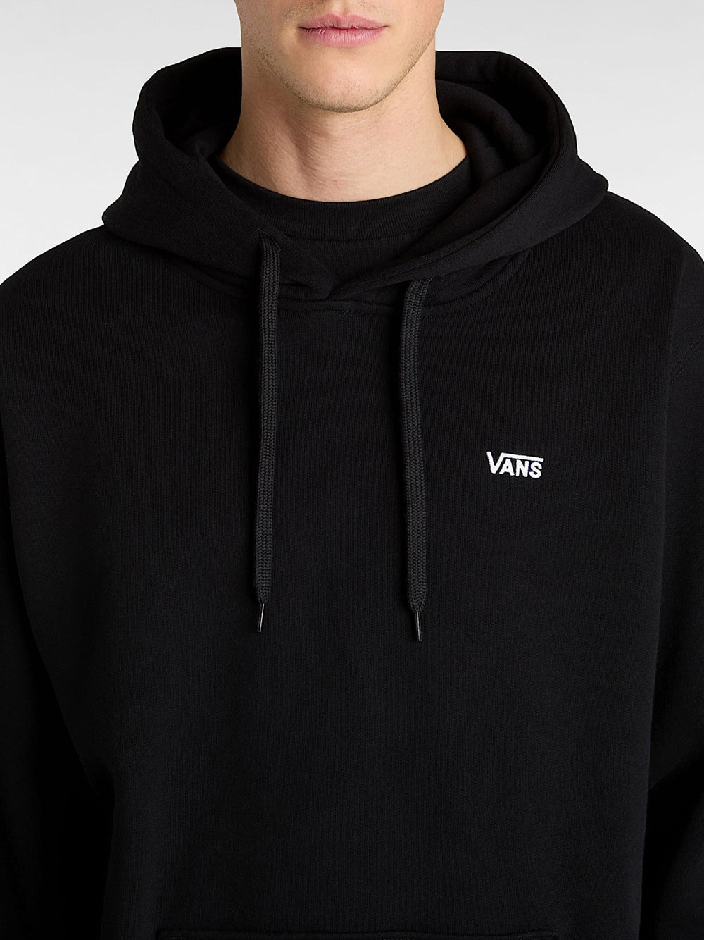 Felpa Cappuccio Vans Left Chest da Uomo - Nero