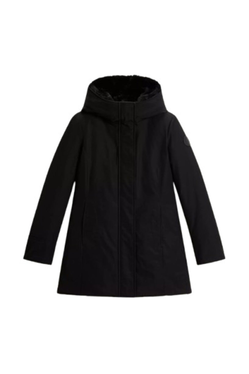 Woolrich Giubbotto boulder faux fur parka Donna Mod. CFWWOU0724FRUT0001 BLK BLACK Nero