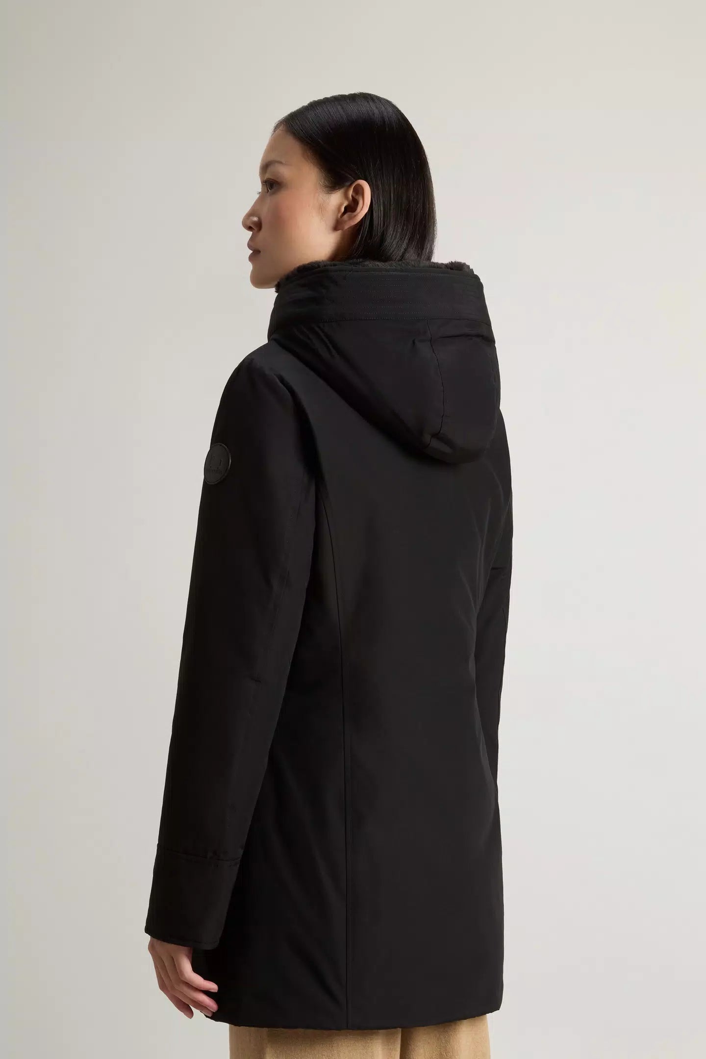 Woolrich Giubbotto boulder faux fur parka Donna Mod. CFWWOU0724FRUT0001 BLK BLACK Nero