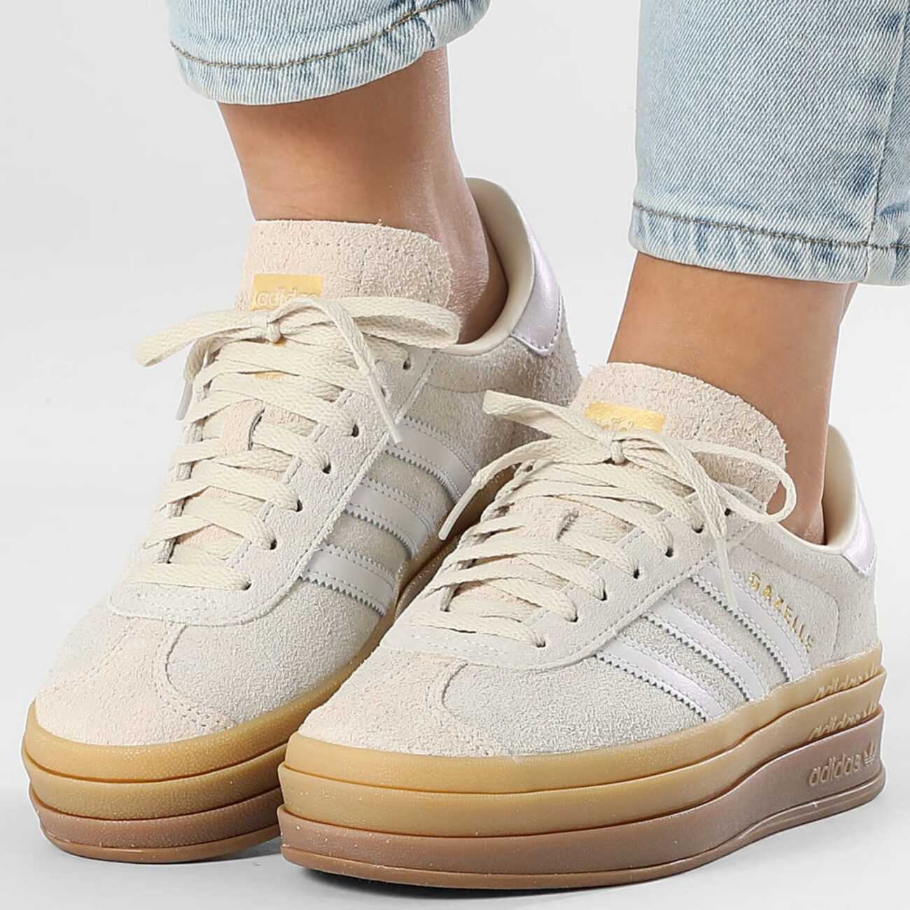 Adidas Scarpa Donna Mod. IH6782 GAZELLE BOLD WHT/CRE Beige
