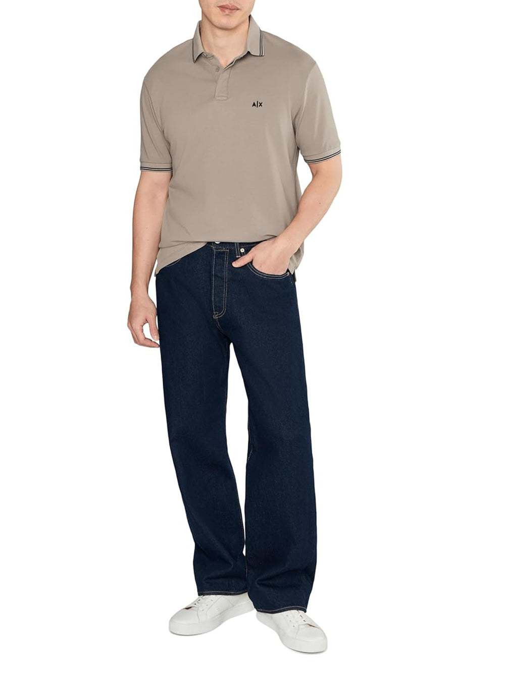 A|X Armani Exchange Polo Manica Corta Uomo Mod. XM001287 AF17321 U6107 Beige