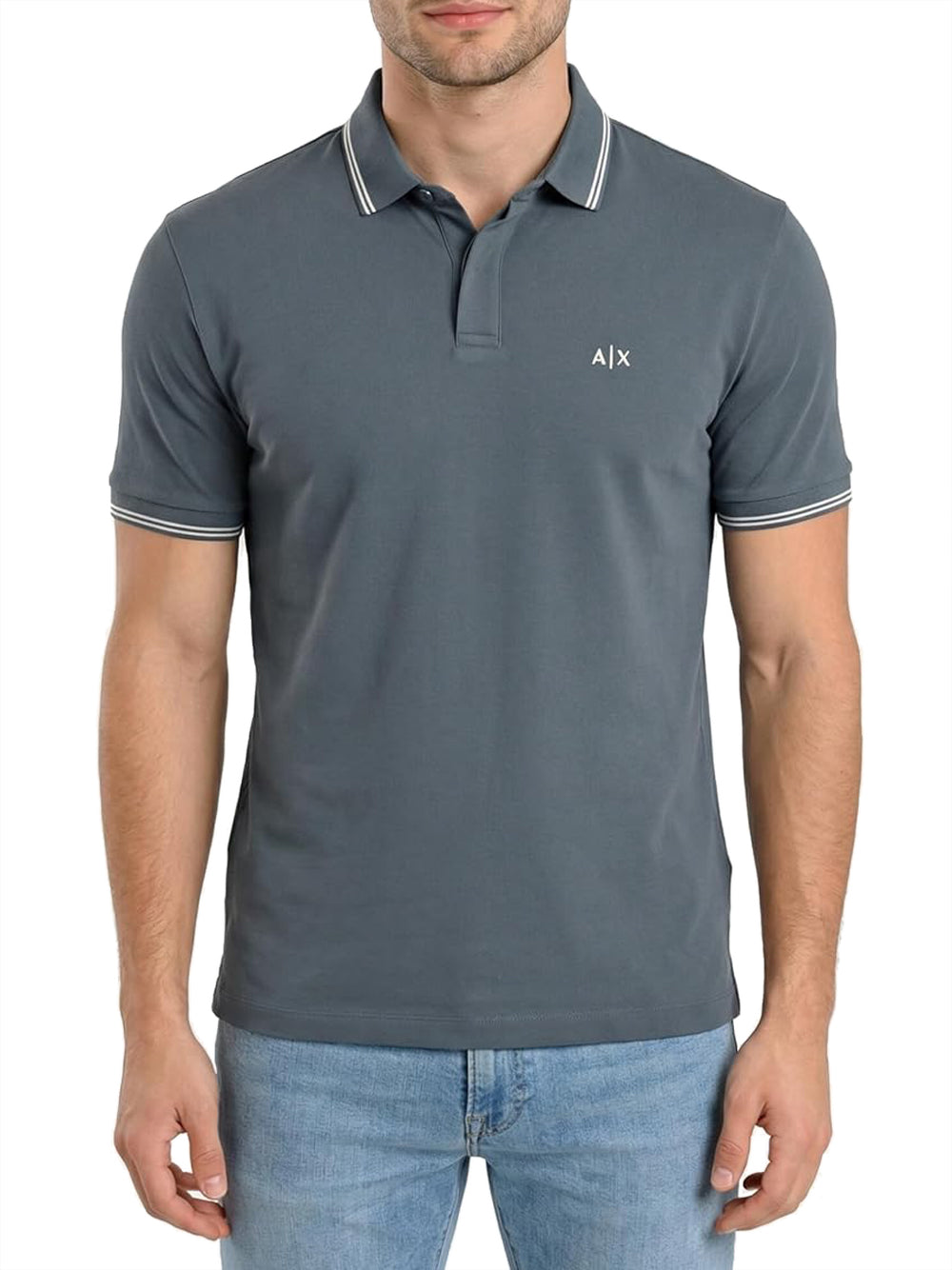 A|X Armani Exchange Polo manica Corta Uomo Mod. XM001287 AF17321 U9302 Grigio