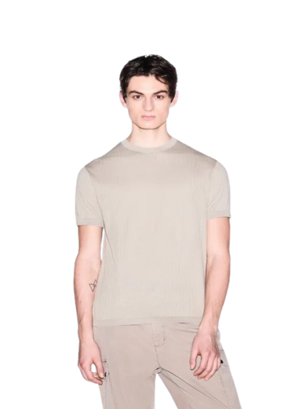 A|X Armani Exchange T-shirt Uomo Mod. XM002439 AF22249 U6229 Beige