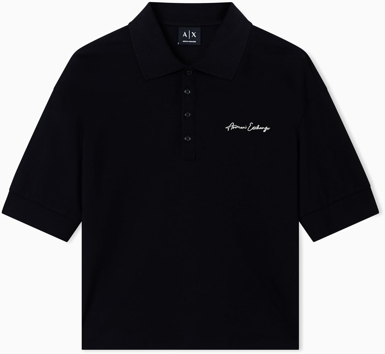 A|X Armani Exchange Polo Manica Corta Donna Mod. XW000887 AF10819 MC021 Nero