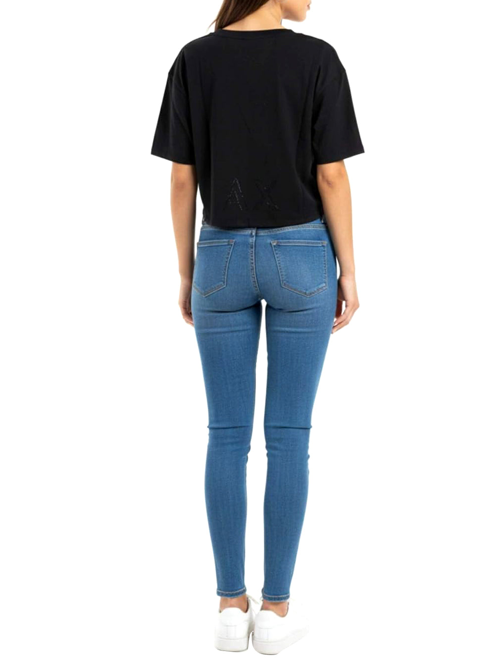 A|X Armani Exchange T-shirt Donna Mod. XW001709 AF17172 UC001 Nero