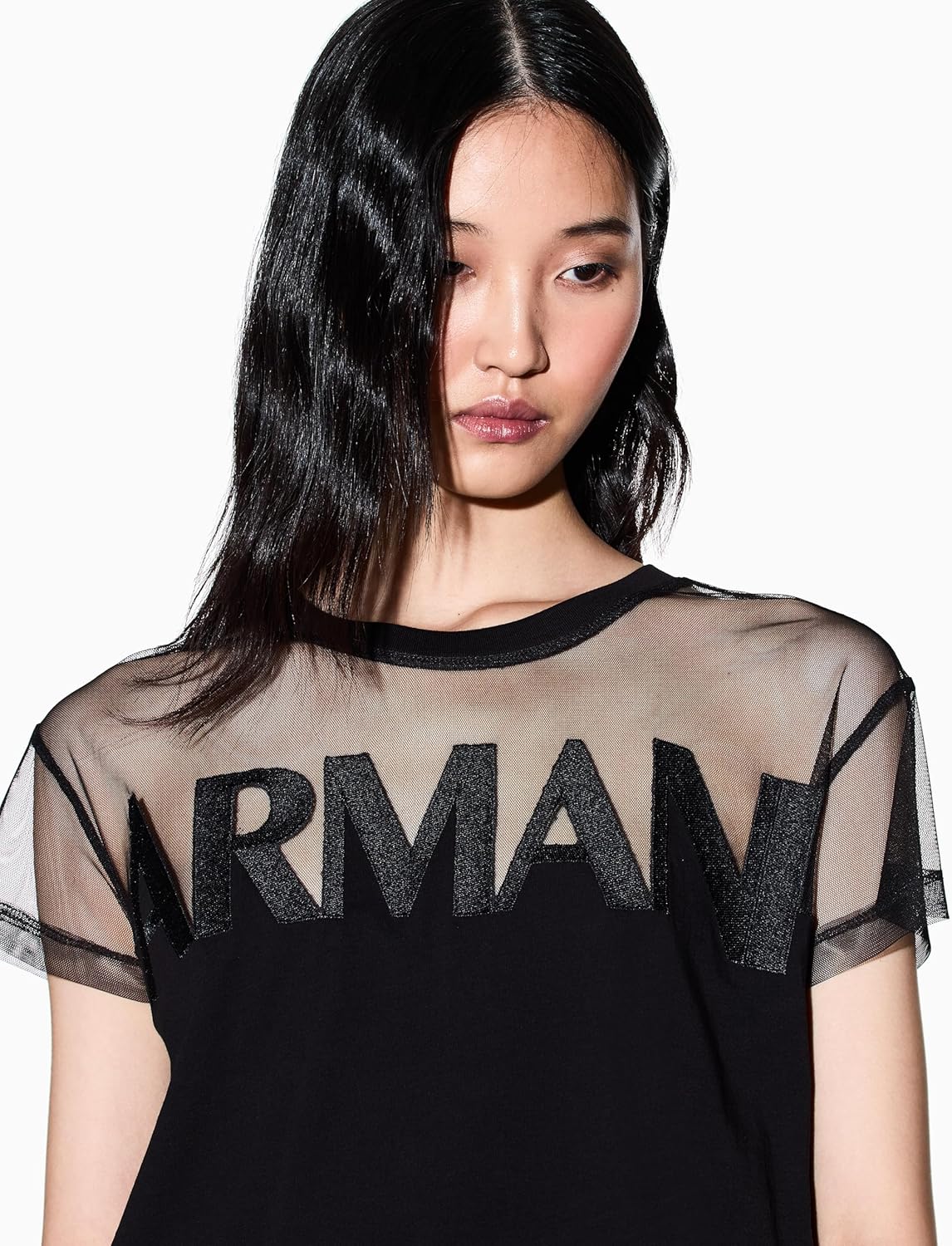 A|X Armani Exchange T-shirt Donna Mod. XW002332 AF10356 UC001 Nero