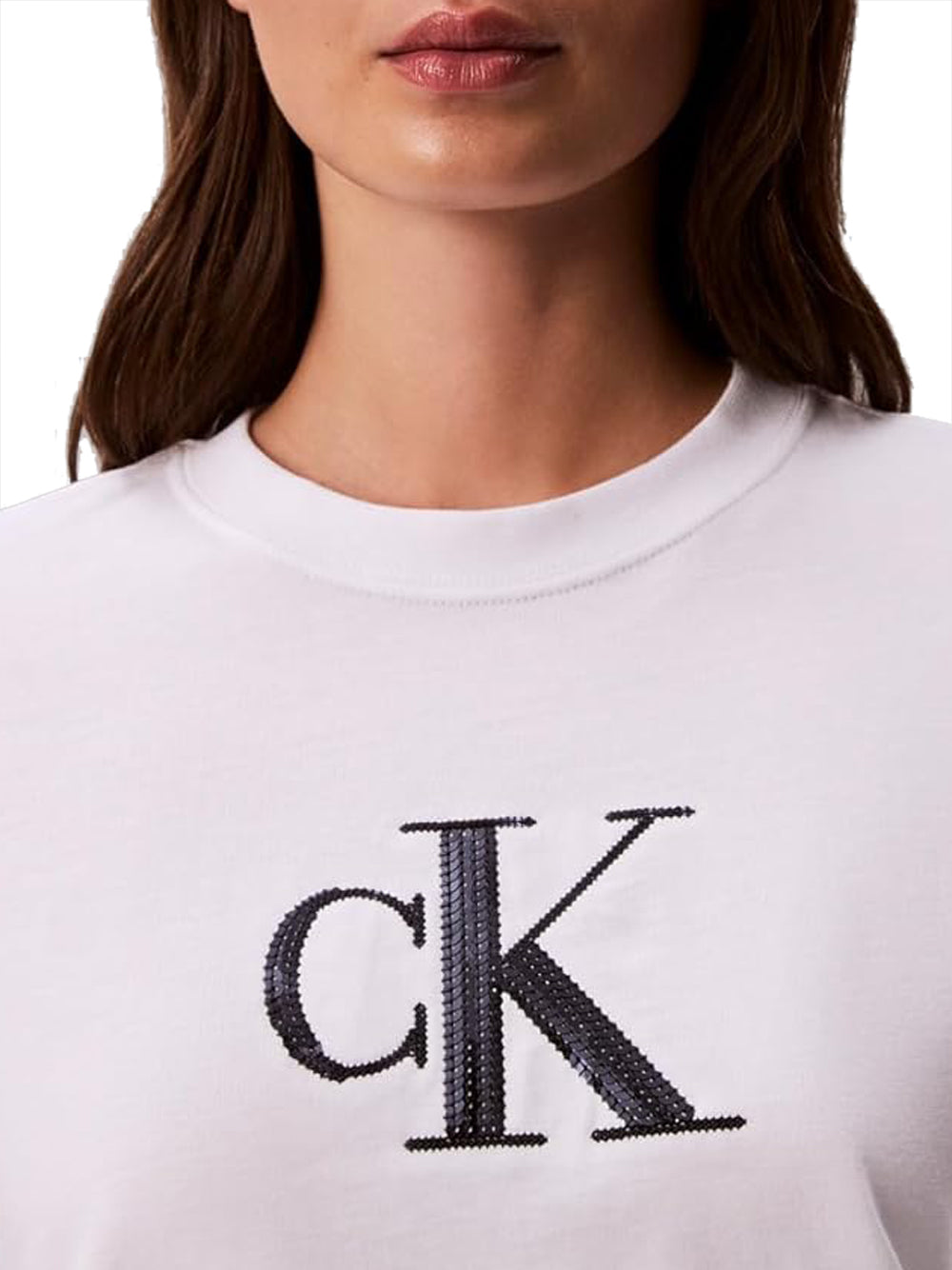 Calvin Klein Calvin Klein Jeans T-shirt Donna Mod. LV044E215G YAA Bianco