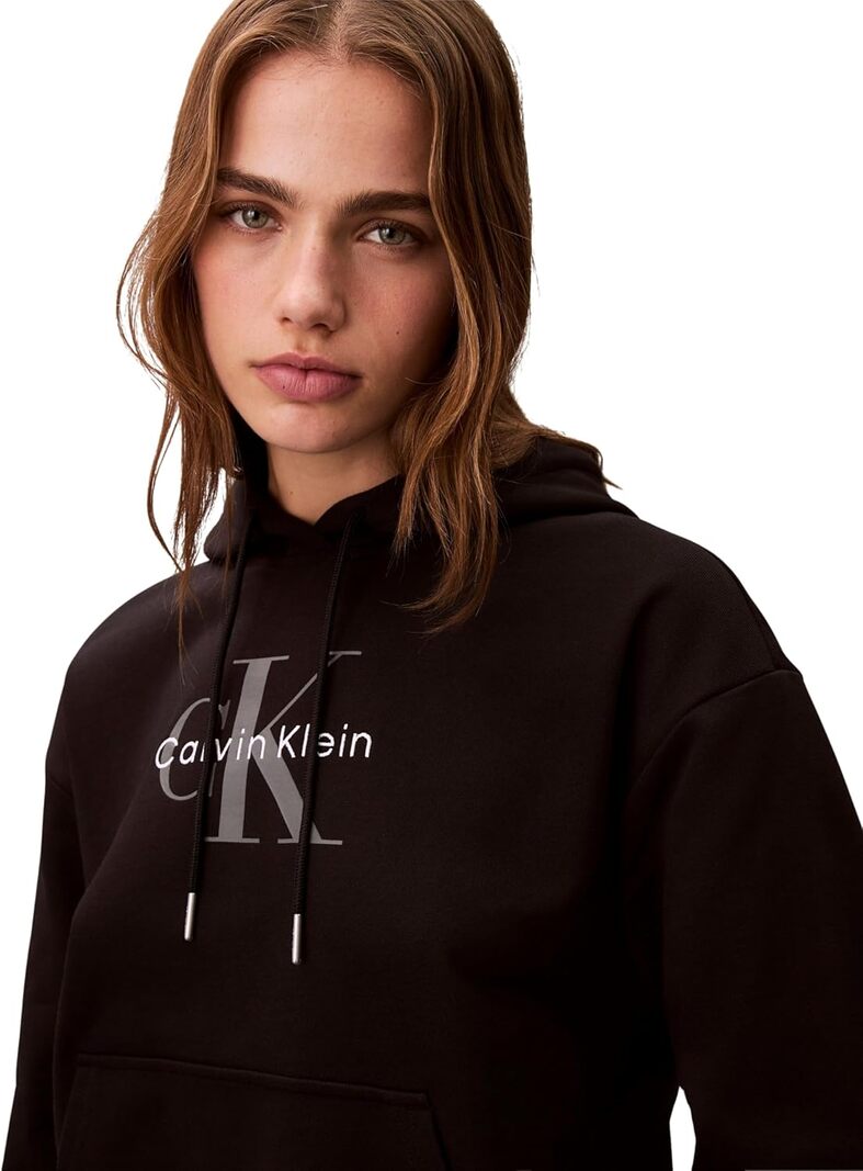 Calvin Klein Calvin Klein Jeans Felpa cappuccio Donna Mod. LV047E221G UB1 Nero