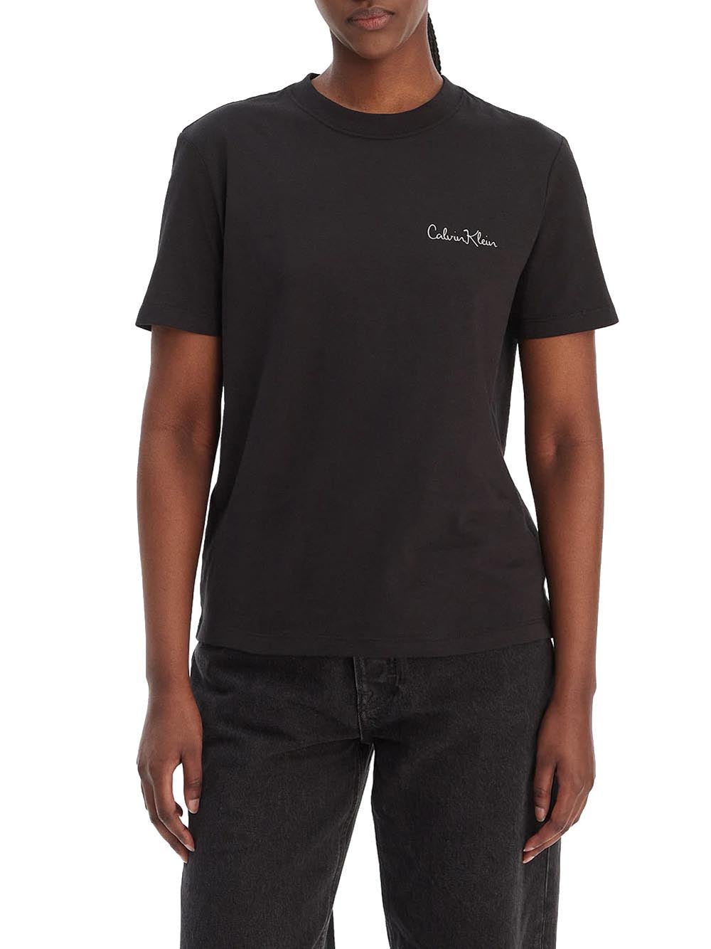 Calvin Klein Calvin Klein Jeans T-shirt Donna Mod. LV047E809G UB1 Nero