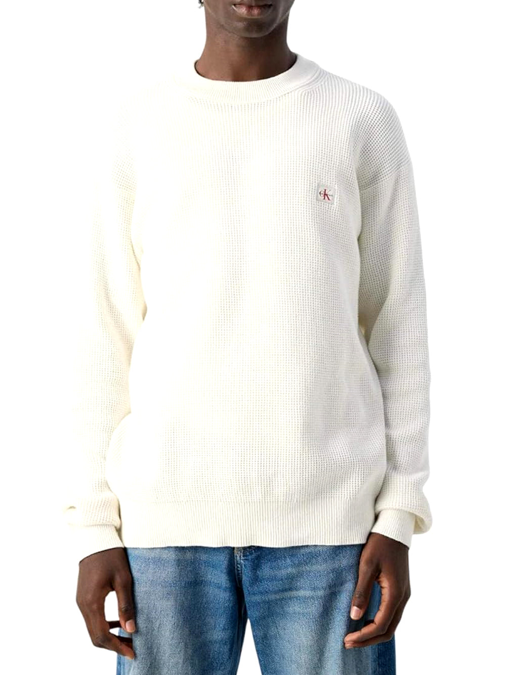 Calvin Klein Calvin Klein Jeans Maglione Girocollo Uomo Mod. LV04RD313G YAS Bianco