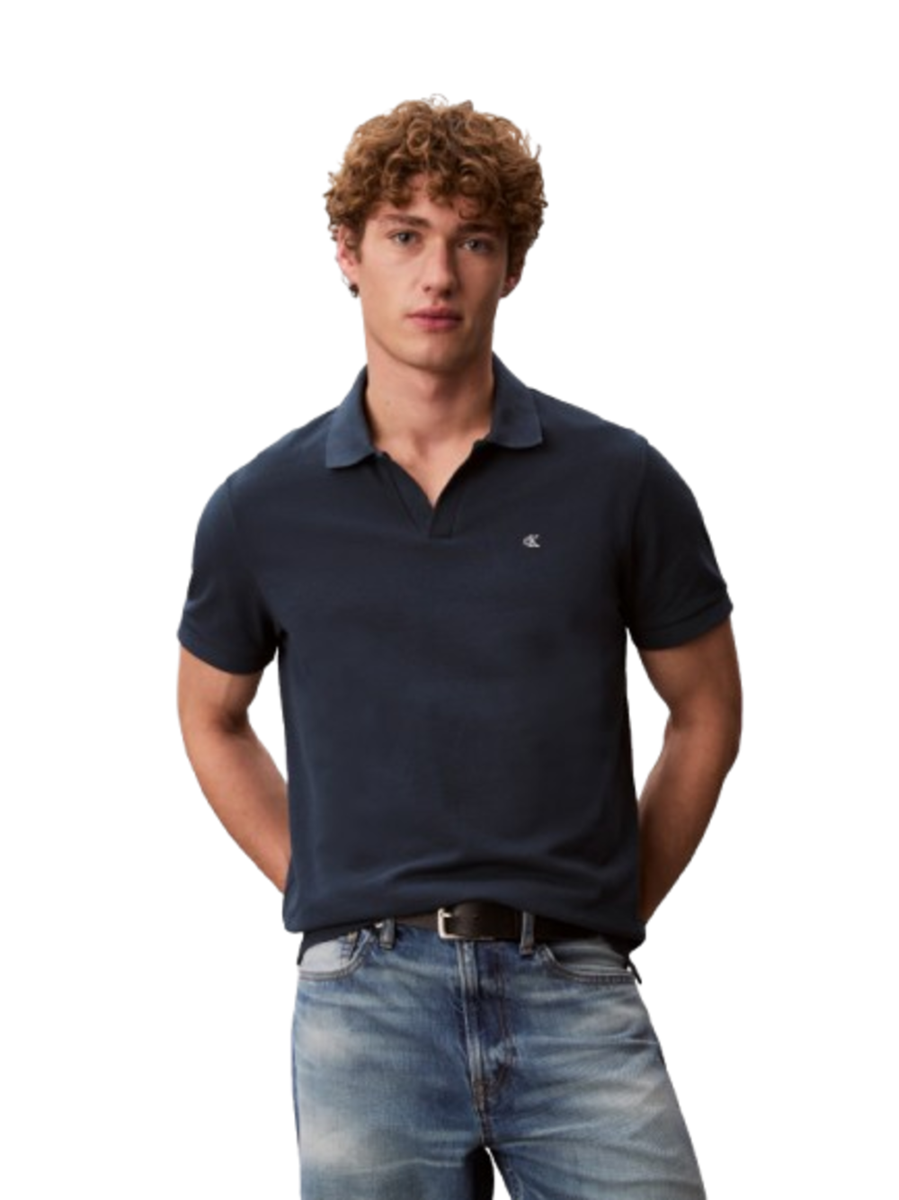Calvin Klein Calvin Klein Jeans Polo M/C Uomo Mod. LV04RF215G NAVY STONE PQ6 Blu