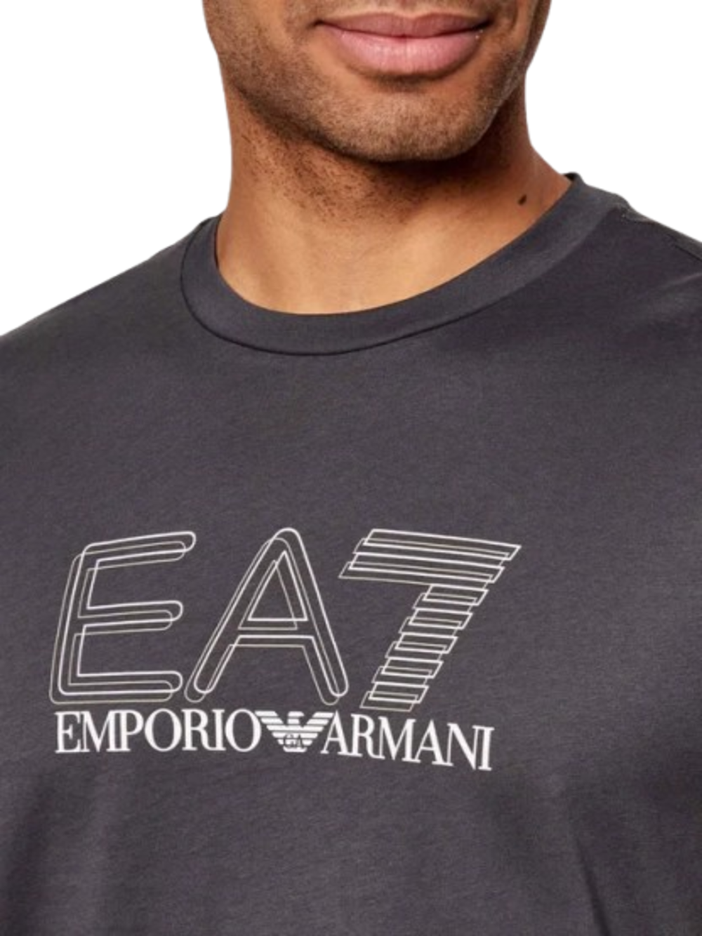 Ea7 Emporio Armani T-shirt Uomo Mod. 7M001307 AF10375 U8111 Antracite Grigio