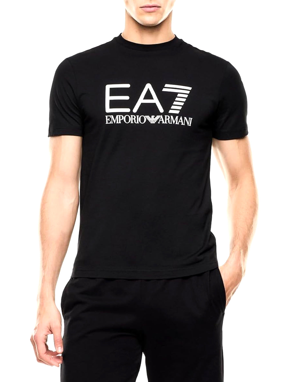 Ea7 Emporio Armani T-shirt Uomo Mod. 7M001412 AF22264 UC001 Nero