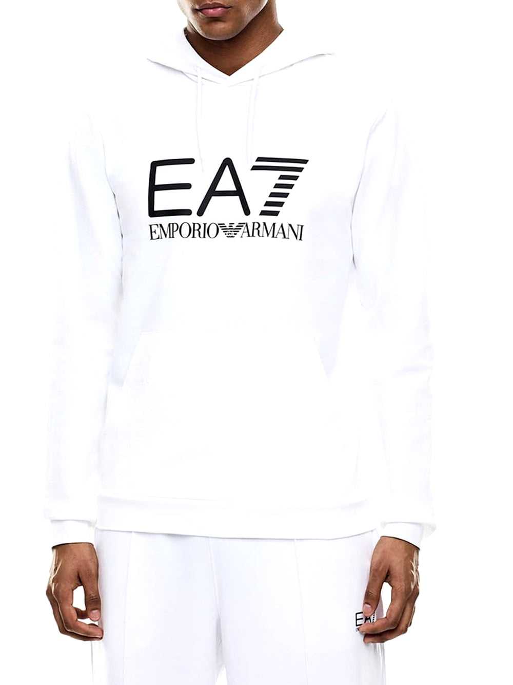Ea7 Emporio Armani Felpa Zip Uomo Mod. 7M001413 AF22266 U0002 Bianco