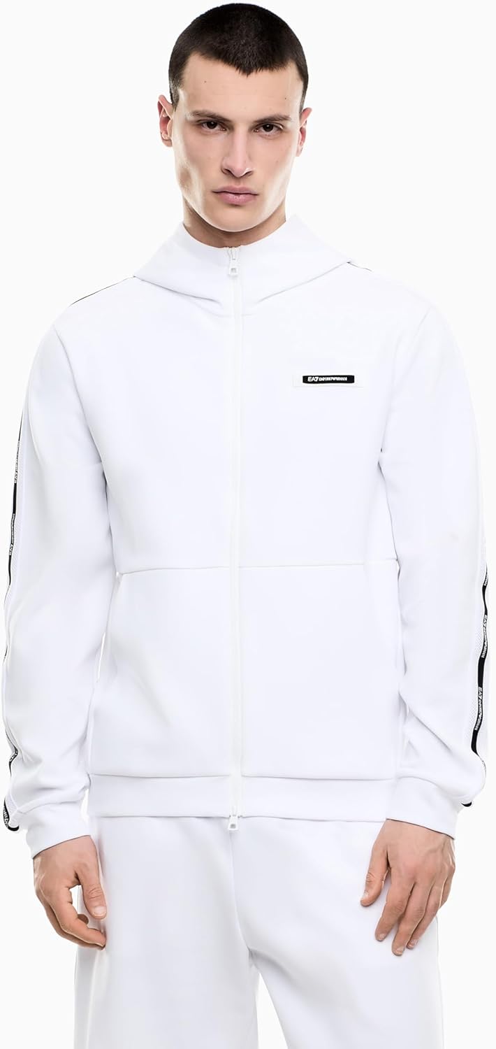 Ea7 Emporio Armani Felpa cappuccio Uomo Mod. 7M001480 AF12660 U0002 Bianco