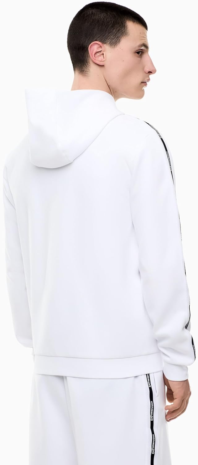 Ea7 Emporio Armani Felpa cappuccio Uomo Mod. 7M001480 AF12660 U0002 Bianco
