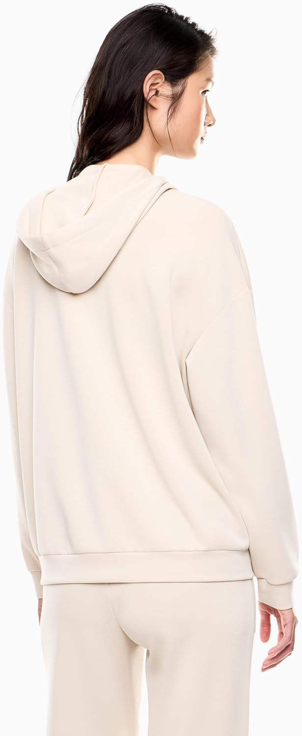 Ea7 Emporio Armani Felpa cappuccio Donna Mod. 7W000192 AF12643 U1088 Burro Avorio