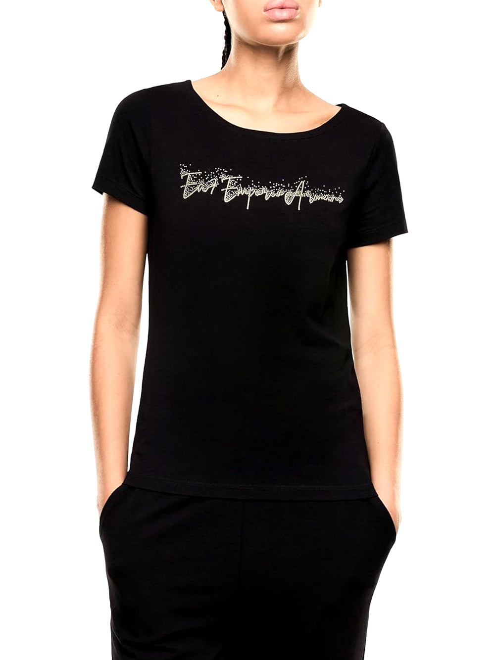 Ea7 Emporio Armani T-shirt Donna Mod. 7W000978 AF10373 UC001 Nero