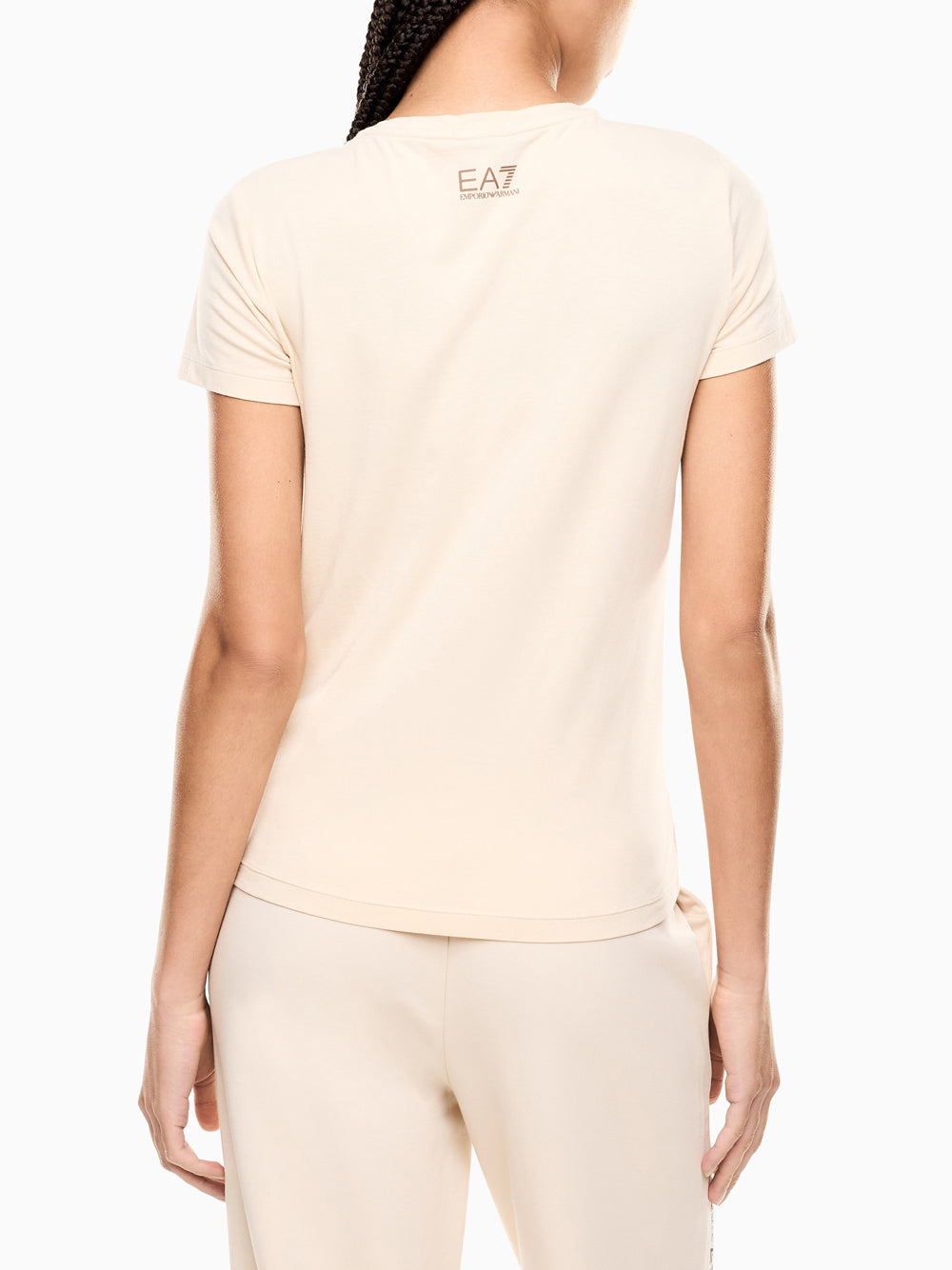 Ea7 Emporio Armani T-shirt Donna Mod. 7W001093 AF10373 U1088 Burro Avorio