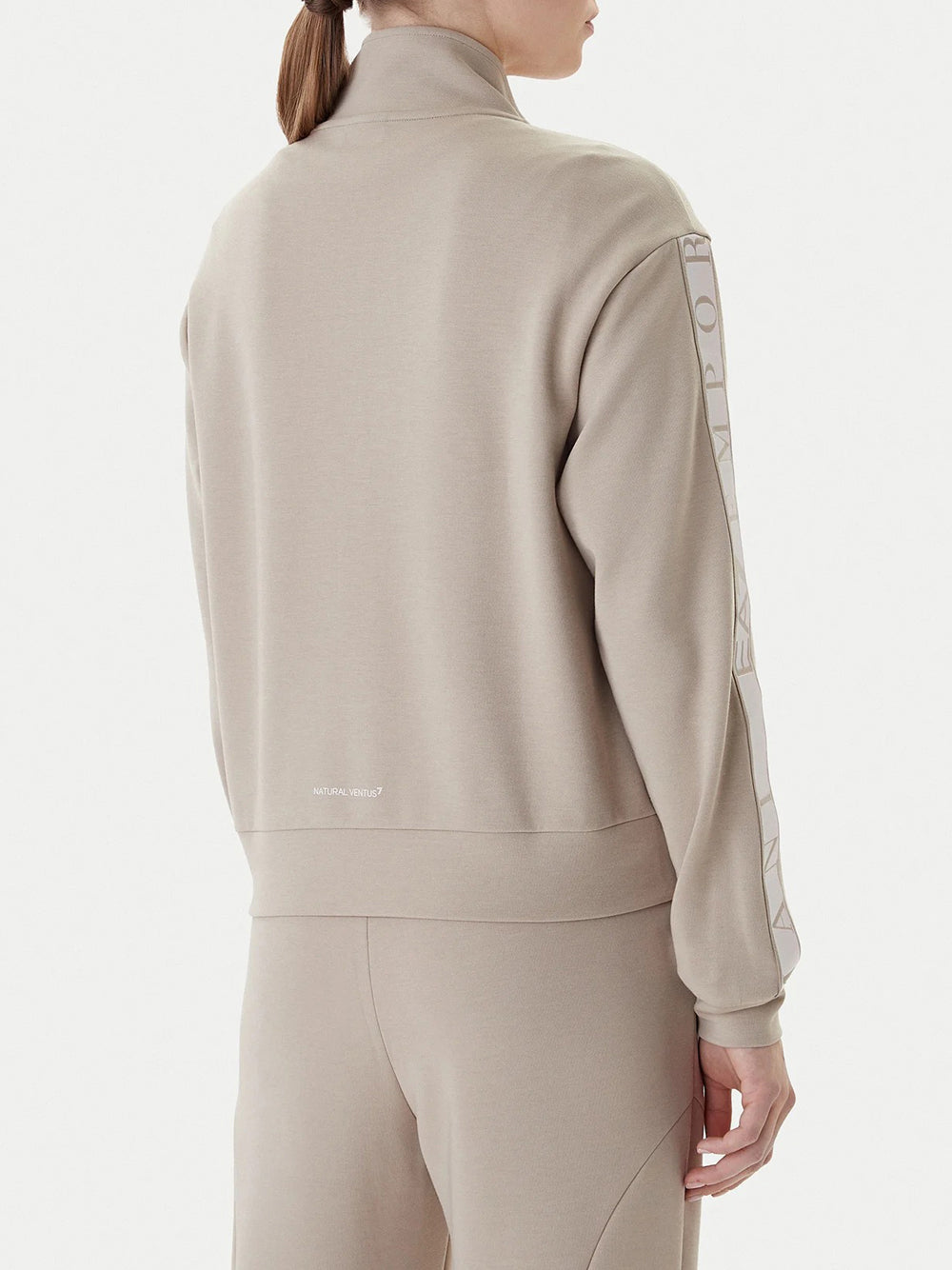 Felpa Zip Ea7 da Donna - Beige