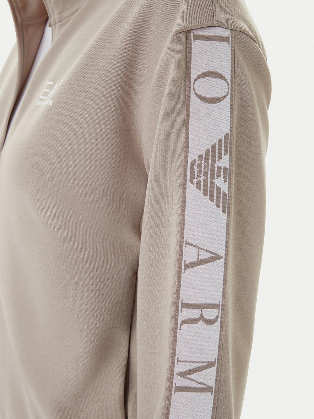 Felpa Zip Ea7 da Donna - Beige