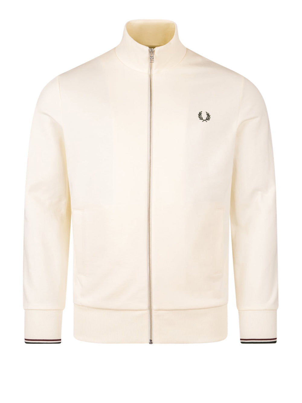 Felpa Zip Fred Perry da Uomo - Avorio