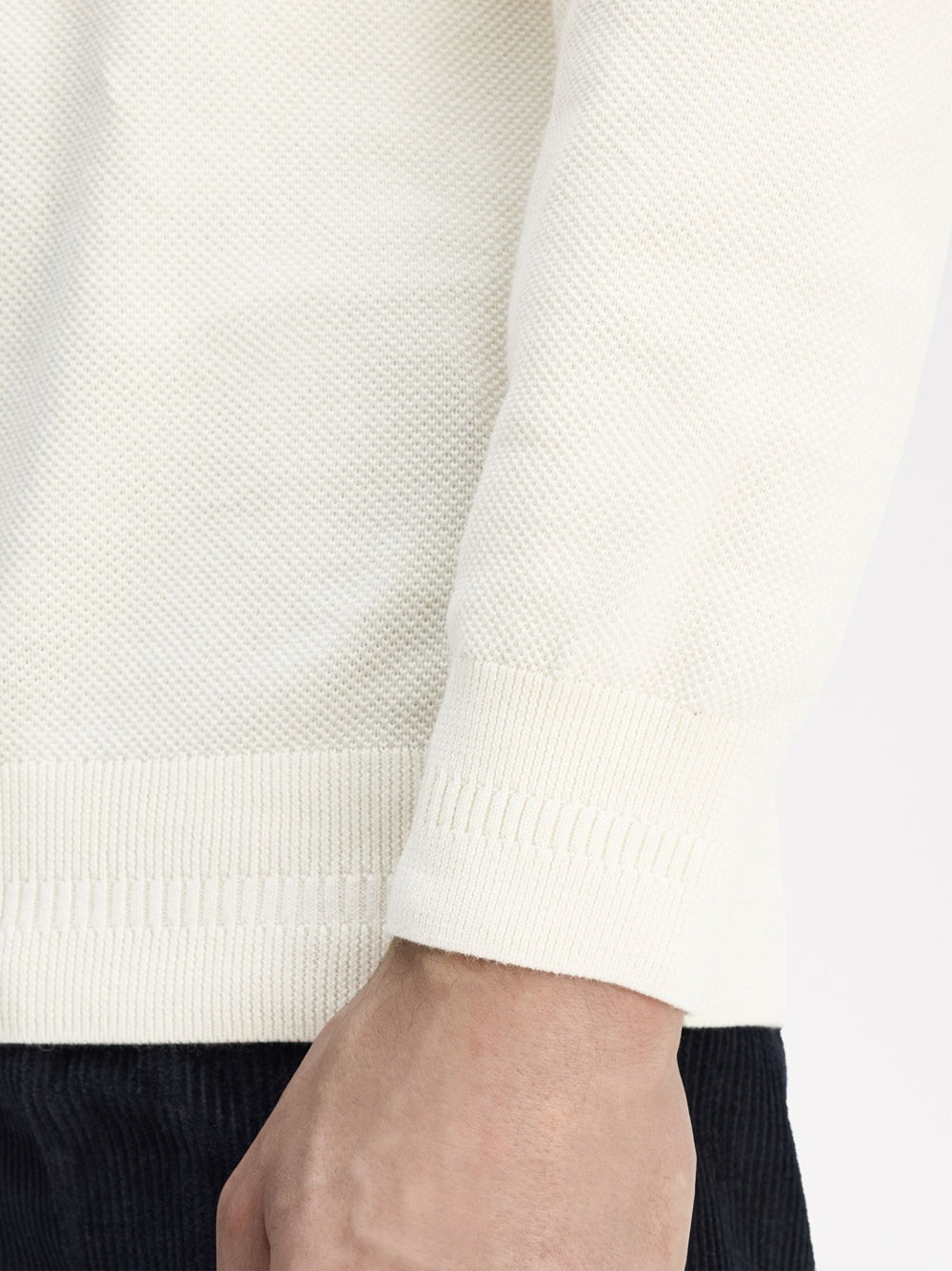 Pullover Fred Perry Pique Stitch da Uomo - Avorio