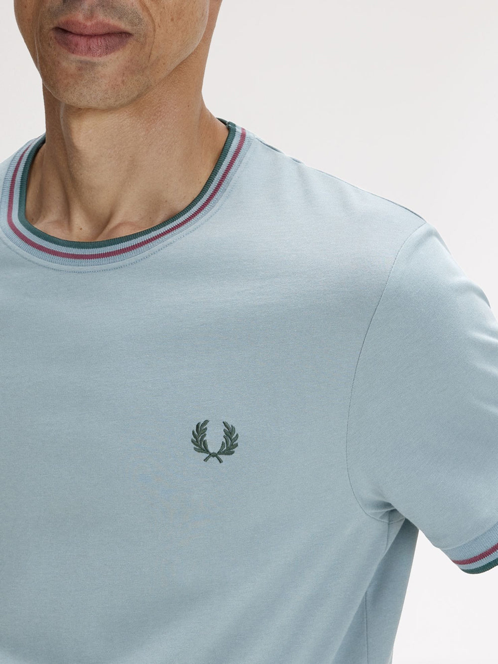 T-shirt Fred Perry da Uomo - Celeste