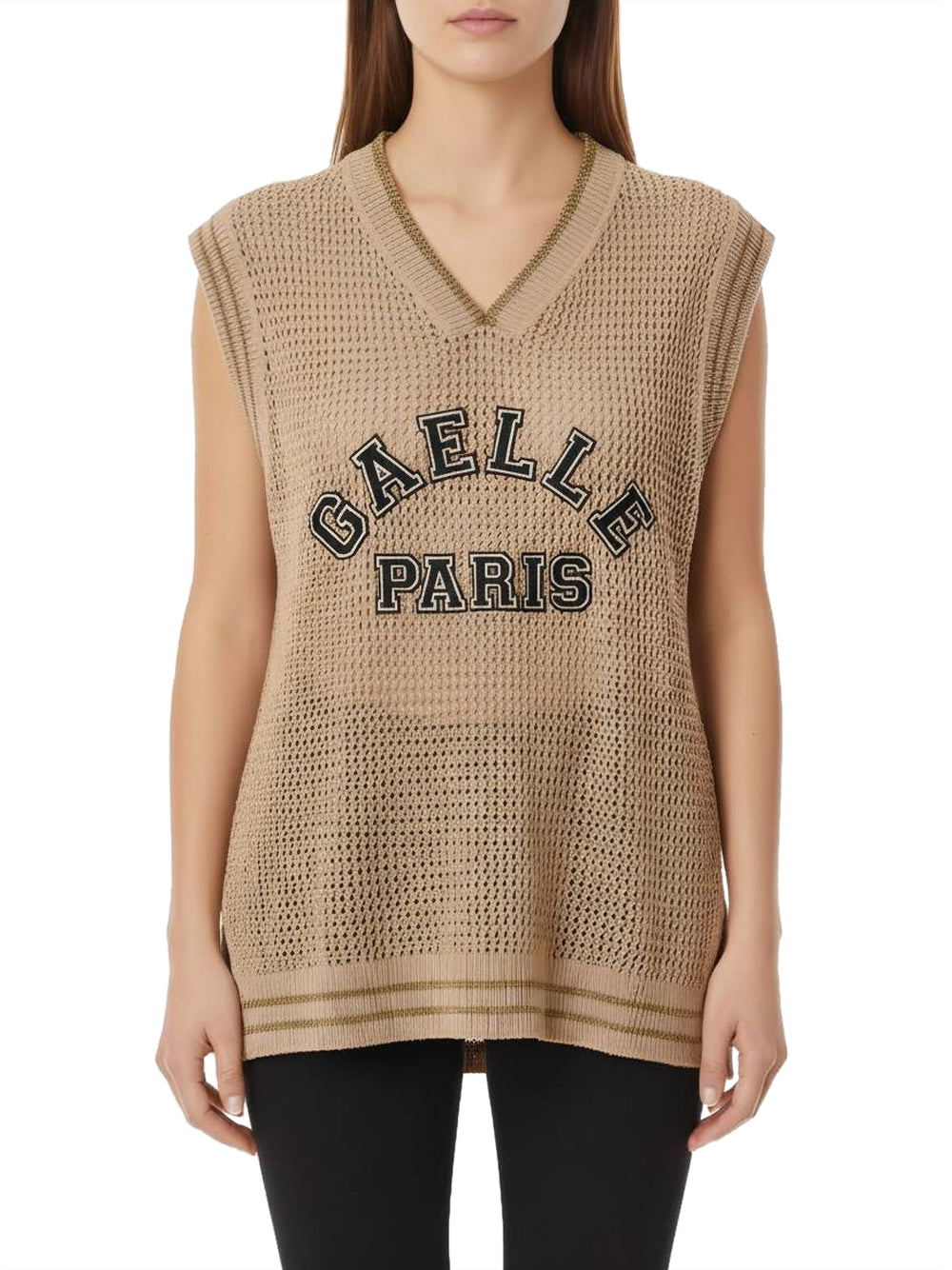 Gaëlle Paris Canotta Gaelle da Donna - Beige