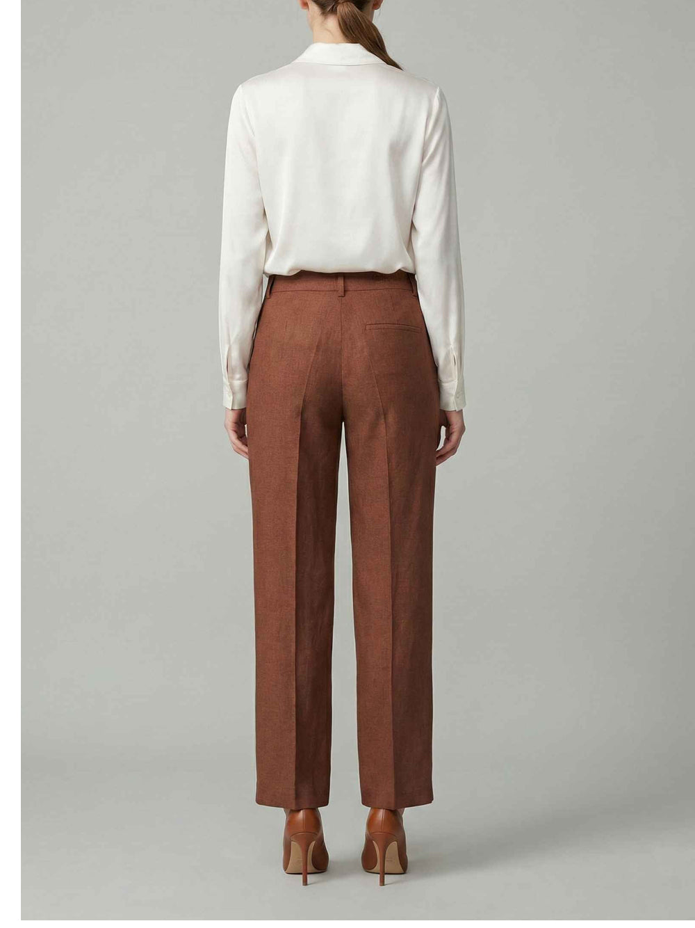 Gaëlle Paris Pantalone Straight Gaelle da Donna - Marrone