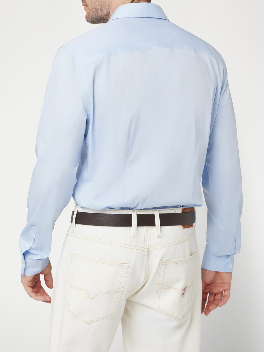 Camicia Classica Guess da Uomo - Celeste