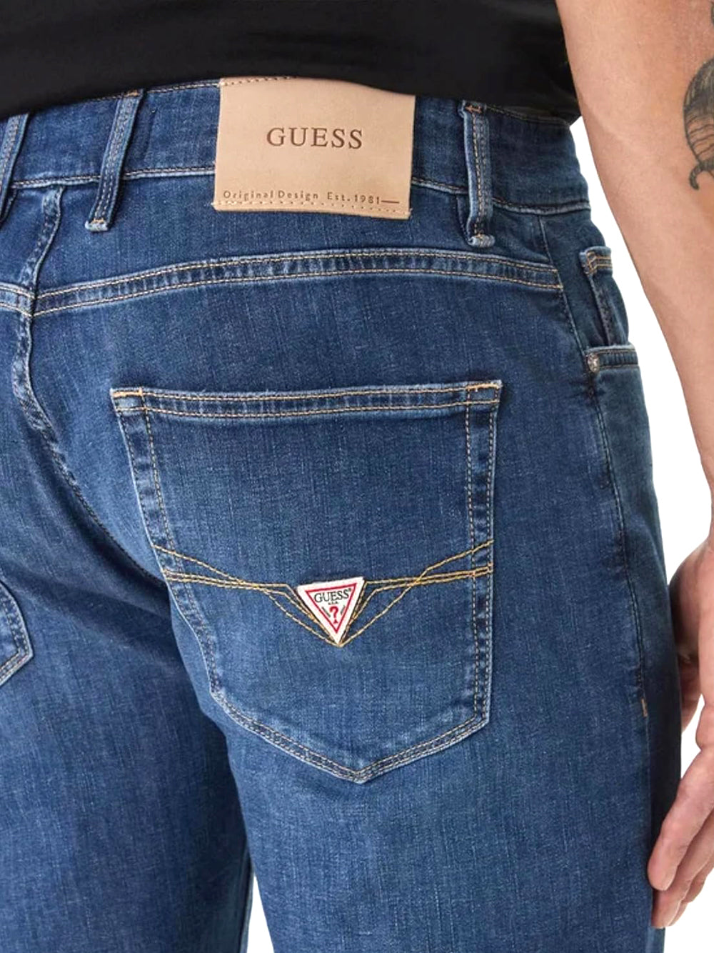 Guess Jeans Uomo Mod. M6GAN2 D0755 TCVE Denim Blu