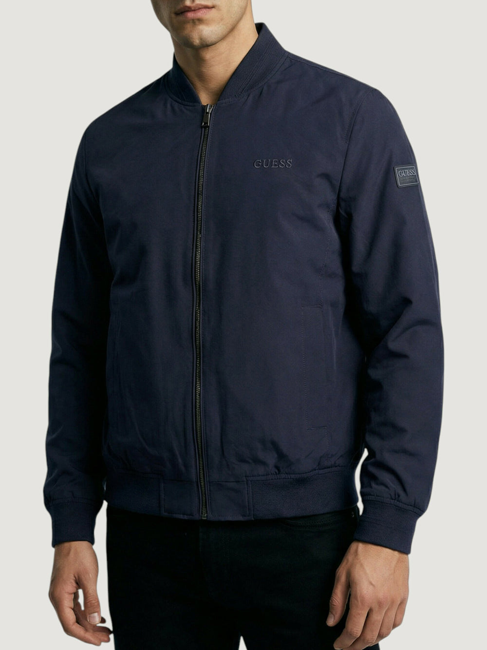 Bomber Guess Stretch Packable da Uomo - Blu