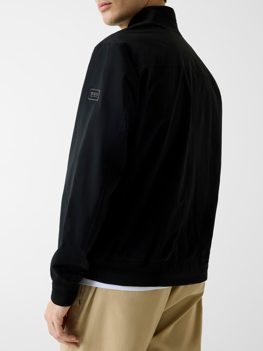 Bomber Guess Stretch Packable da Uomo - Nero