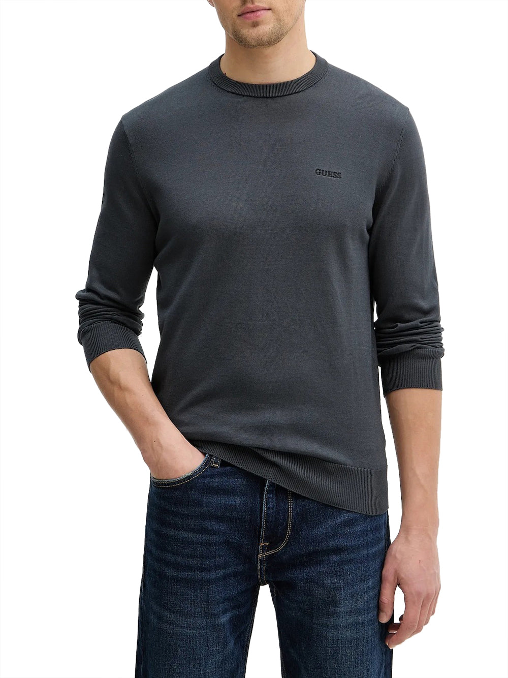 Pullover Guess Kalil da Uomo - Grigio