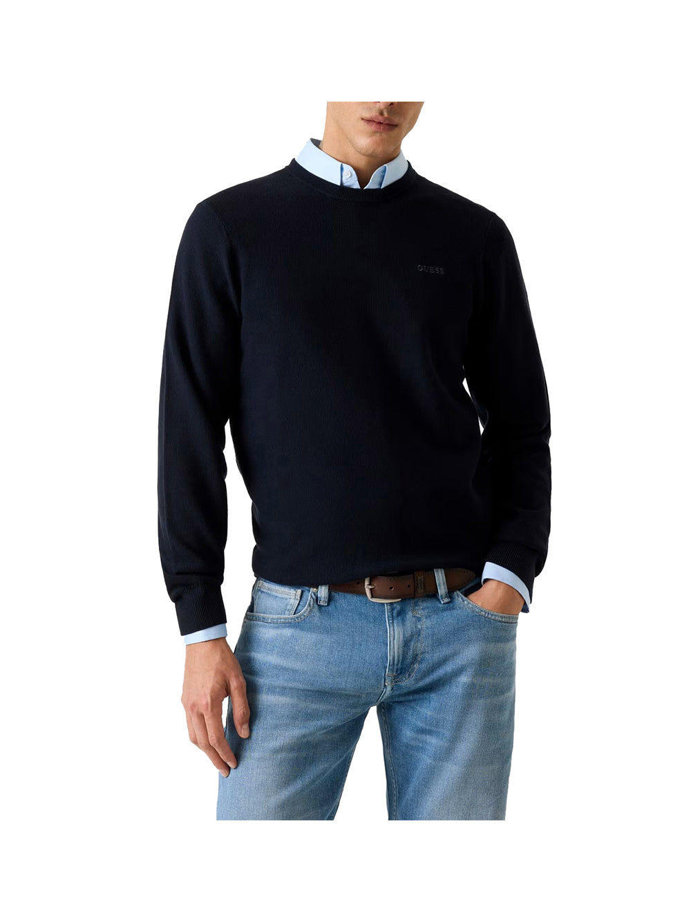 Guess Maglione Girocollo Uomo Mod. M6RR21 Z4492 G7V2 Blu