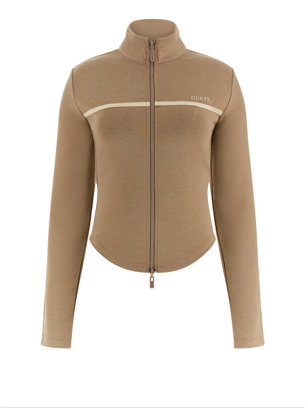 Felpa Zip Guess da Donna - Beige