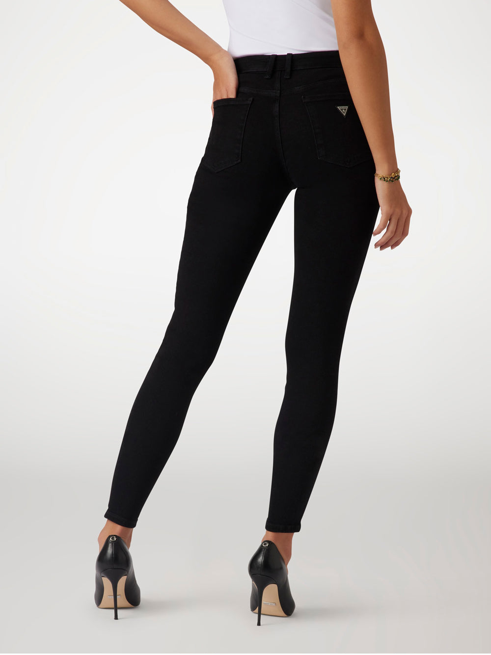 Jeans Skinny Annette Guess da Donna - Nero