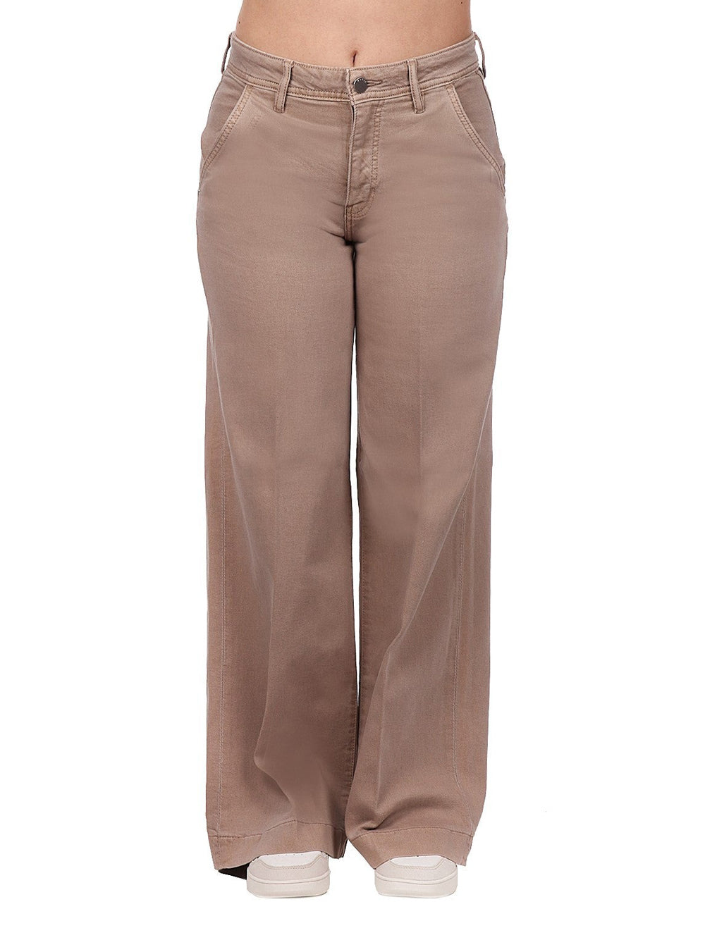Jeans Wide Guess Zoya da Donna - Beige