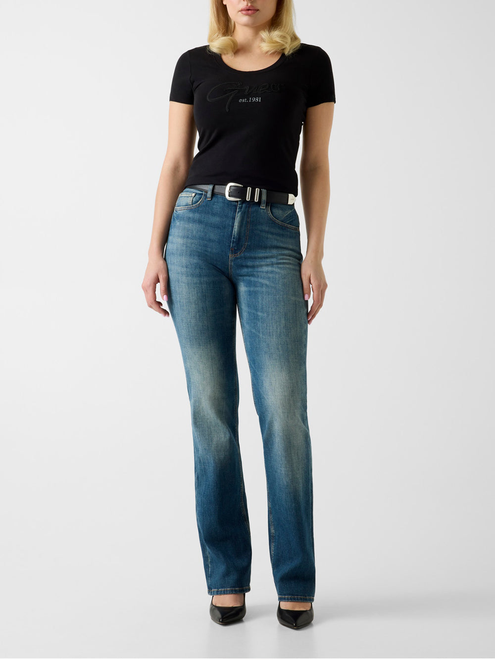 Jeans Straight Guess da Donna - Denim