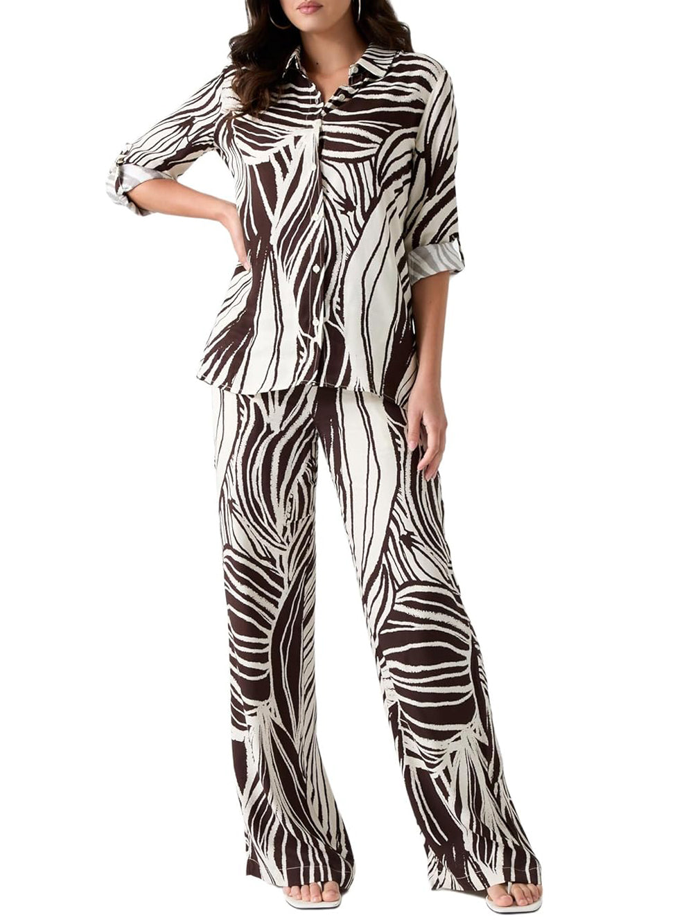 Guess Camicia Manica Lunga Donna Mod. W6GH52 W1975 PMIC Fantasia Multicolore