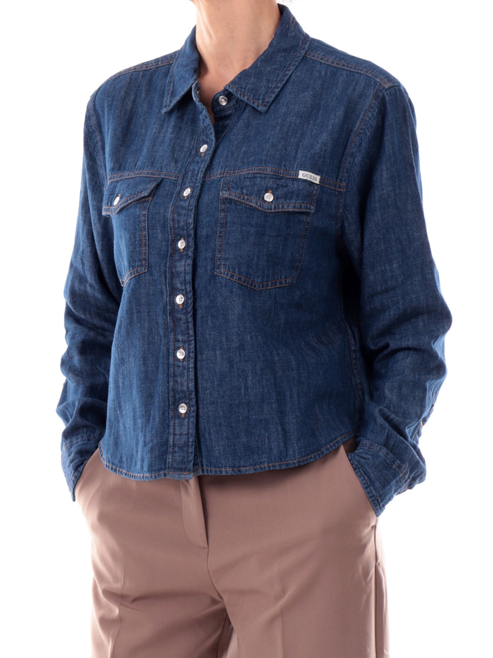 Camicia Jeans Wren Guess da Donna - Denim
