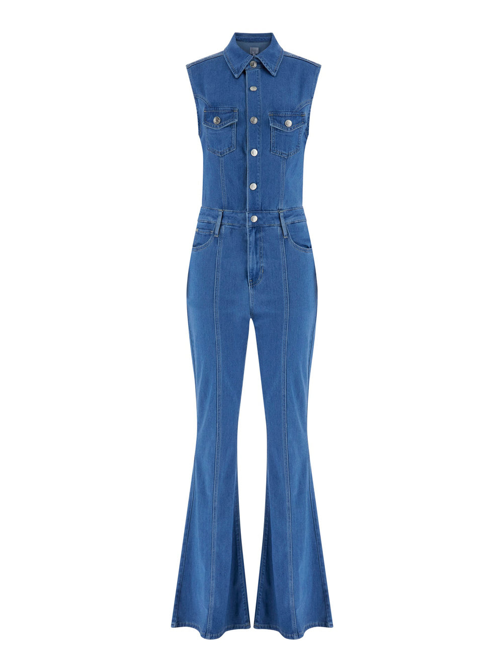 Jumpsuit Guess Harlo Flare da Donna - Denim