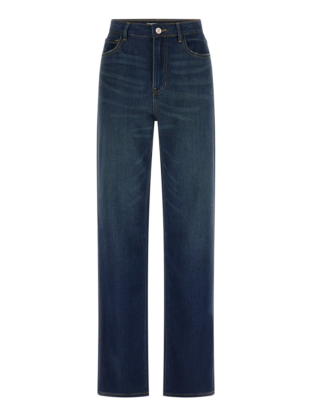 Jeans Straight High Rise Guess da Donna - Denim