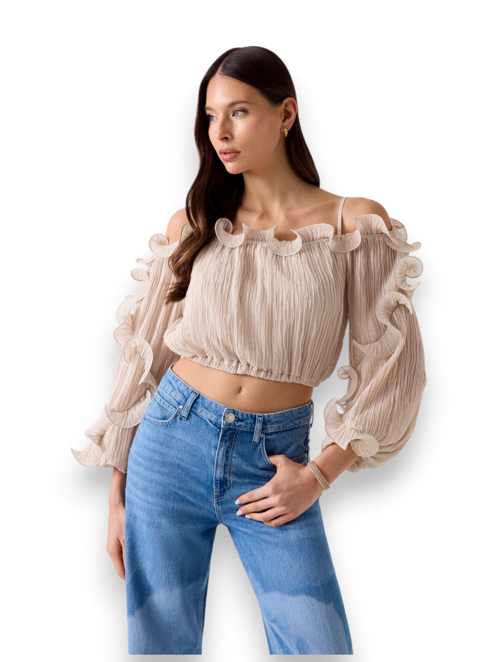 Guess Top Donna Mod. W6RH29 WI342 F1PV Beige