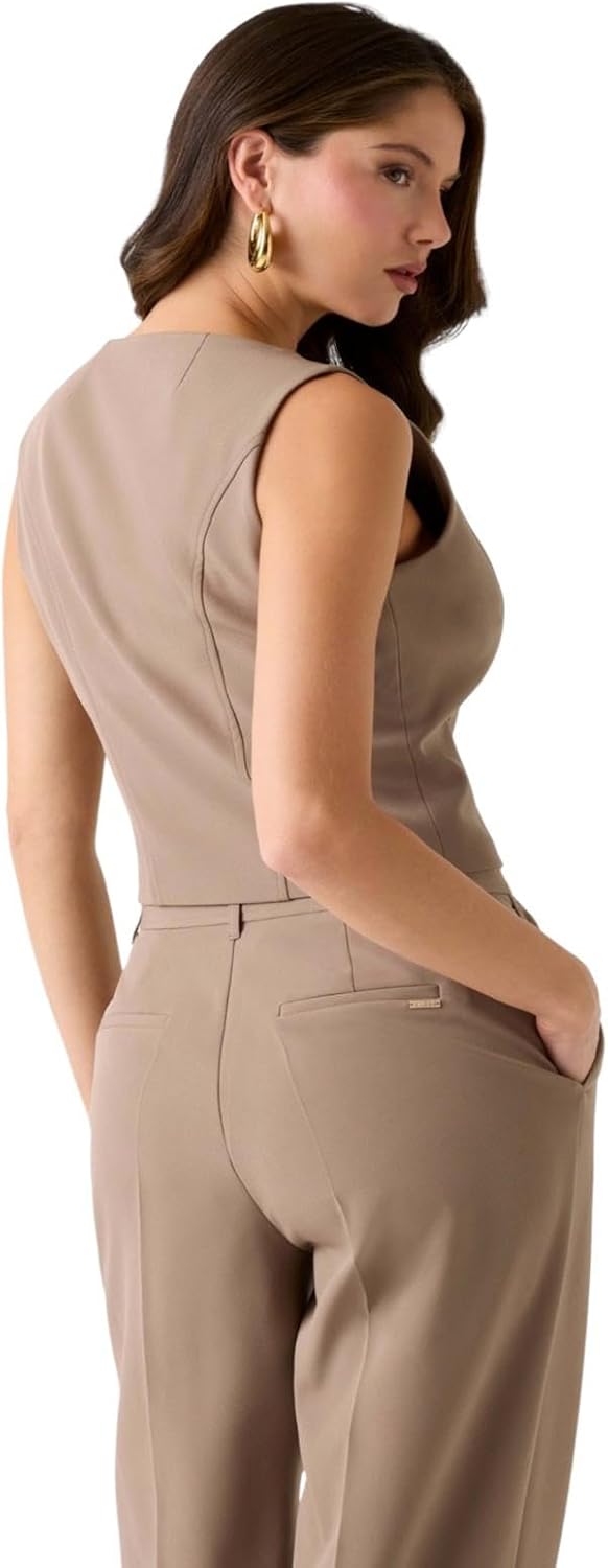Guess Gilet Donna Mod. W6RH52 WH9Y2 G1EC Tortora Beige